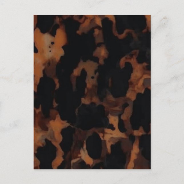 Carte Postale Motif sans fil Tortoiseshell, Chic TortoiseShell (Devant)