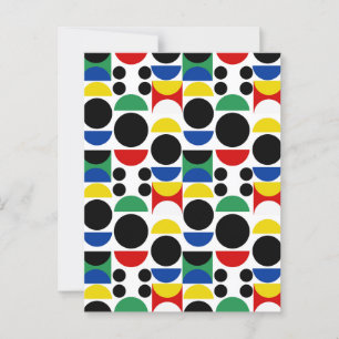 Carte Postale Motif scandinave du Bauhaus du milieu du siècle