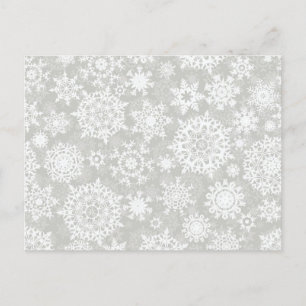 Carte Postale Motif Snowflake