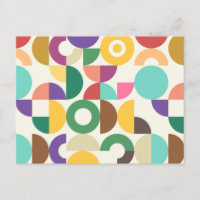 Motif textile semi-circulaire rétro