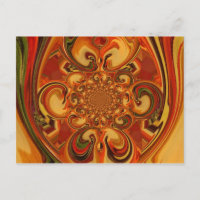Motif tourbillonnant : Tons d'orange, Brown et ver