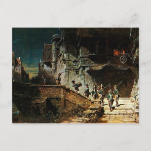 Carte Postale Motif vintage - La nuit - Spitzweg
