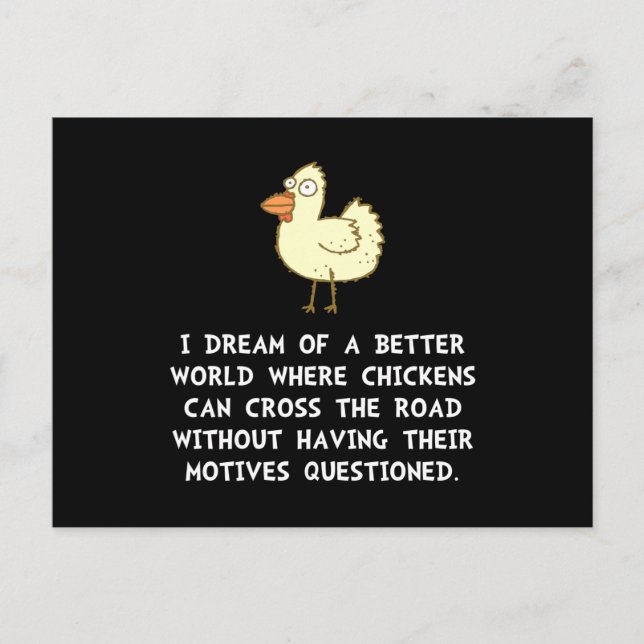Carte Postale Motifs de poulet (Devant)