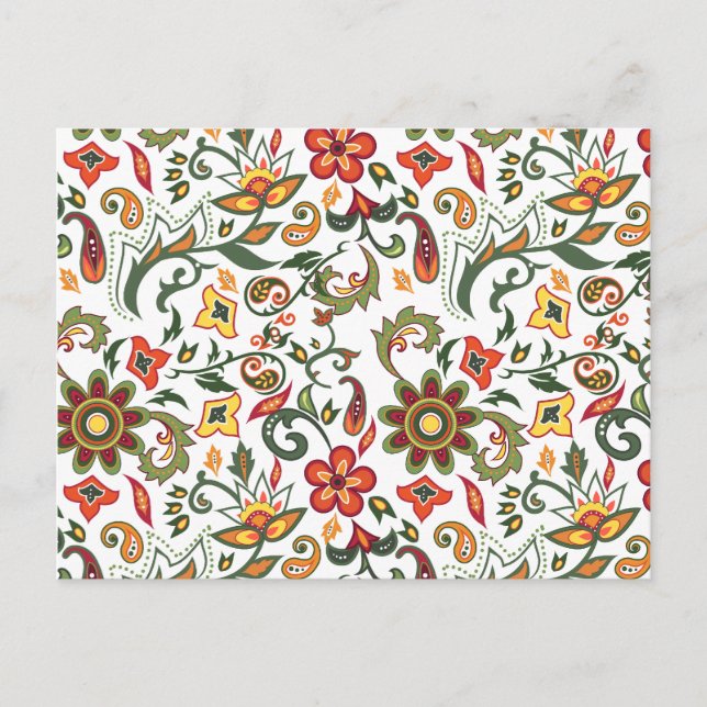 Carte Postale Motifs floraux décoratifs (Devant)