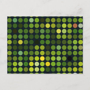 Carte Postale Motifs géométriques Cercles verts