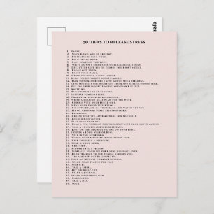 Carte Postale Motivation auto-soignante rose