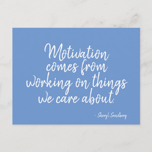 Carte Postale Motivation Citation Passion Ce qui nous intéresse (Devant)