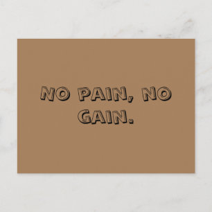 Carte Postale Motivation de GYM Texte personnalisé Et Marron Cl