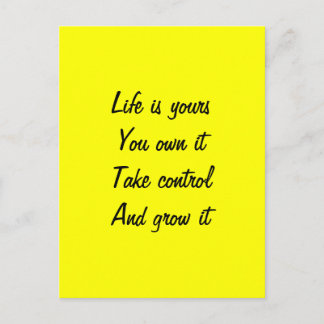 Carte Postale Motivation de la vie