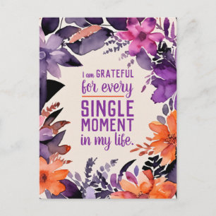 Carte Postale Motivation des citations inspirées Merci de la gra