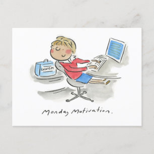 Carte Postale Motivation du lundi