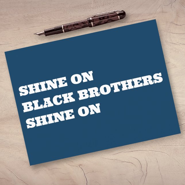 Carte postale Motivation Hommes Africains-Américai (shine on black brothers postcard)