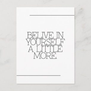 Carte Postale Motivation, inspiration, mots de sagesse citent.