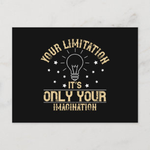 Carte Postale Motivation - La limitation est l'imagination