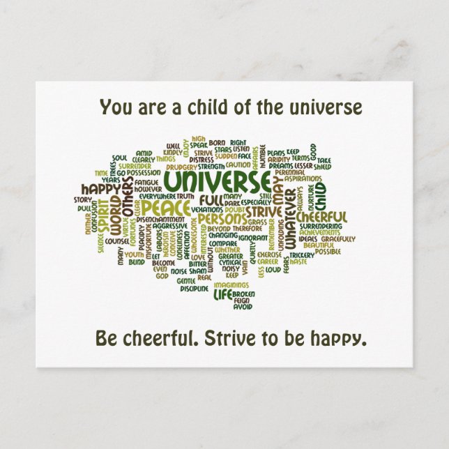 Carte postale Motivation Motivation Mot Cloud (Devant)