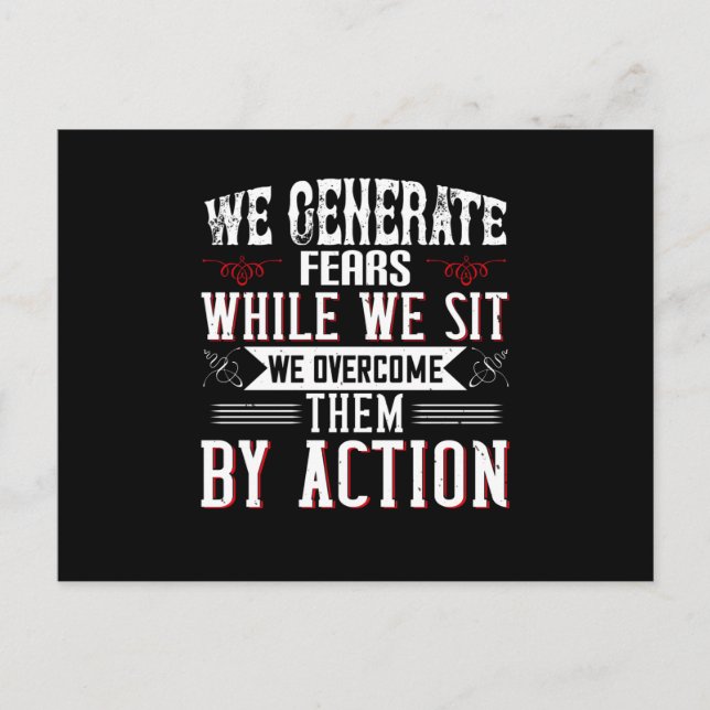 Carte Postale Motivation - Nous Générons Des Craintes En Assis (Devant)