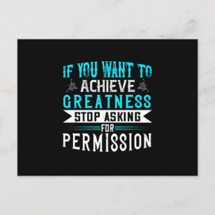 Carte Postale Motivation - Si vous voulez la grandeur