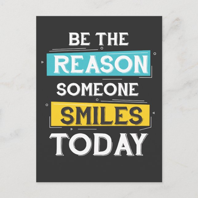 Carte Postale Motivation Soyez La Raison Pour Laquelle Quelqu'Un (Devant)
