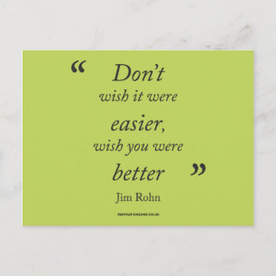 Carte postale 'Motivational Jim Rohn Citation'