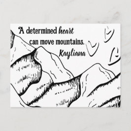Carte Postale Motivationnel Déterminé Déplacement cardiaque Mont