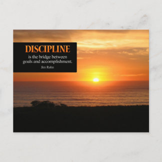 Carte postale Motivationnelle Discipline