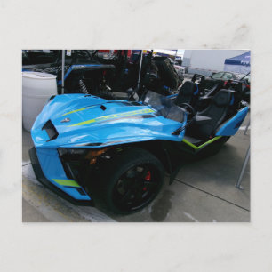 Carte Postale Moto bleu