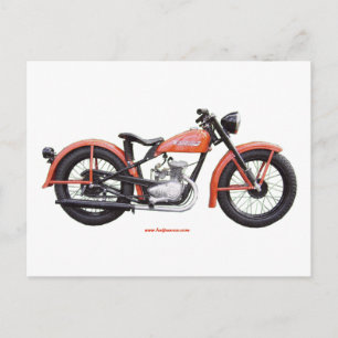 Carte Postale Moto classique 125 HD_Texturisé