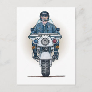 Carte postale Moto Police