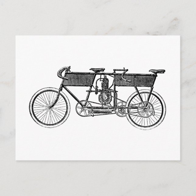 Carte Postale Moto victorienne vintage (Devant)