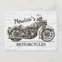 Moto vintage NOM personnalisé Garage de moto