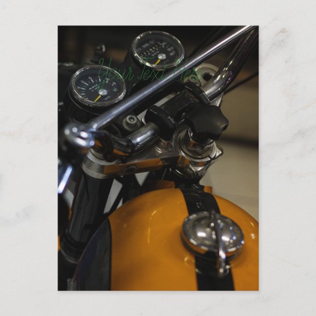 Carte Postale Motocyclette Motard Conducteur (Devant)