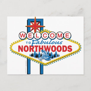 Carte Postale Motoneige/Bienvenue dans les Northwoods