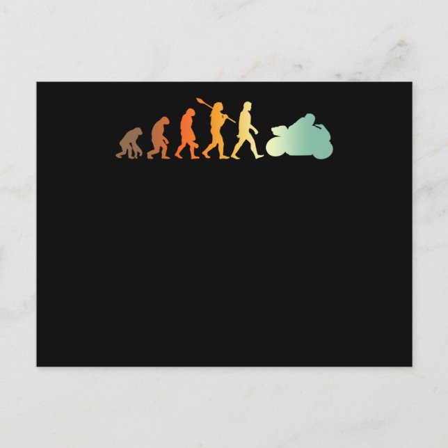 Carte Postale Motorcyclist Biker Evolution Racing Motorbike (Devant)