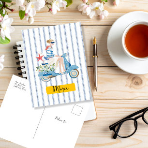 Carte Postale Motorscooter de bord de mer