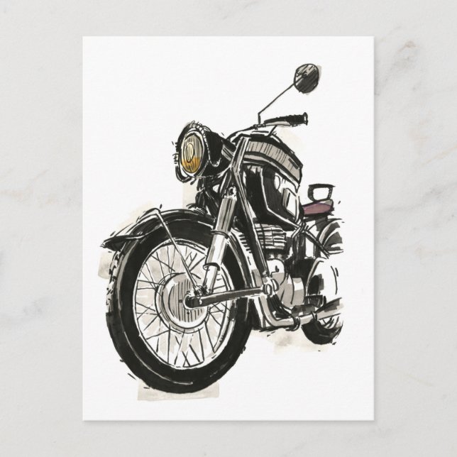 Carte Postale Motos en encre IV (Devant)