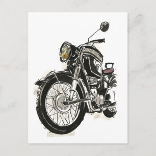 Carte Postale Motos en encre IV