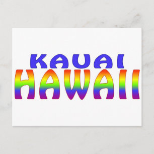 Carte Postale Mots arc-en-ciel de Kauai Hawaii