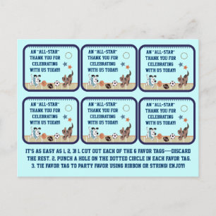 Carte Postale Mots clés de la fête du Baby shower des chiots éto