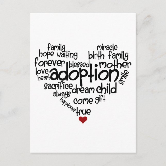 Carte Postale Mots-d'adoption (Devant)