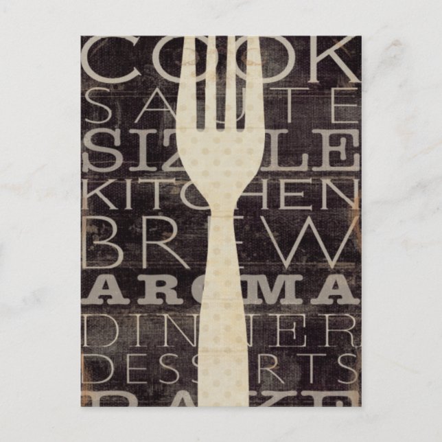 Carte Postale Mots de cuisine (Devant)
