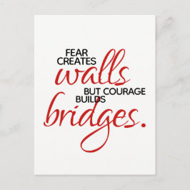 Carte Postale Mots Inspirants Courage Construit Des Ponts