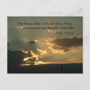 Carte Postale Mots pipe% inspirés du psaume 139 v 2 %