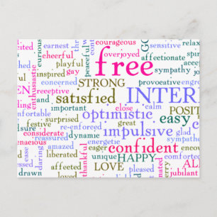 Carte Postale Mots stimulants