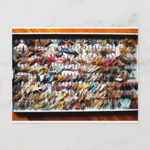 Carte Postale Mouches de pêche