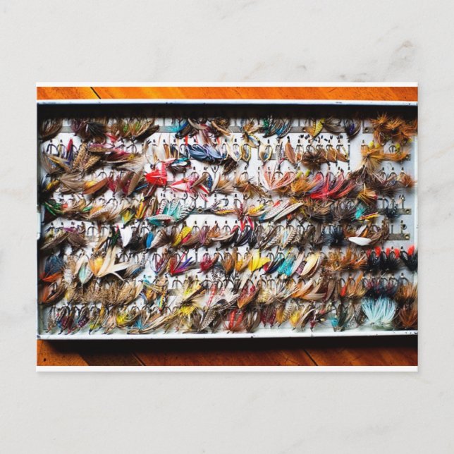 Carte Postale Mouches de pêche (Devant)