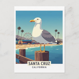 Carte Postale Mouette à Santa Cruz Californie Voyage
