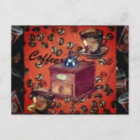 Moulin à café vintage grains d'espresso