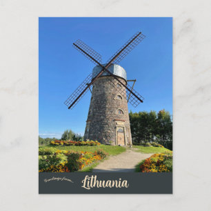 Carte Postale Moulin à vent à Pakruojis Lituanie