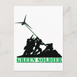 Carte Postale Moulin à vent du soldat vert