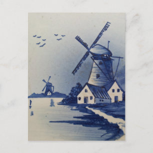 Carte Postale Moulin blanc blanc blanc vintage